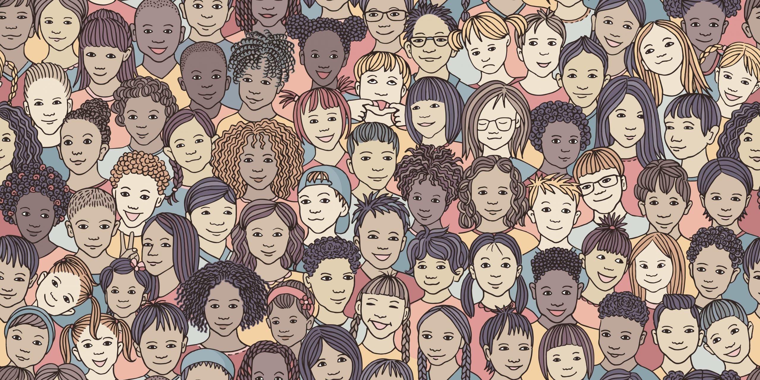 Diverse group of children