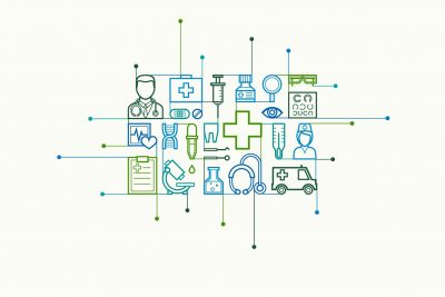 Different healthcare icons grouped together