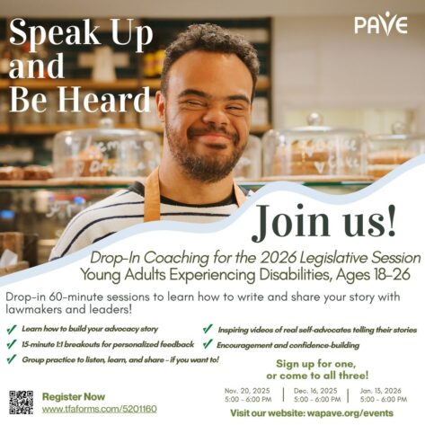 Speak up and Be Heard Coaching Sessions are 60- to 90-minute sessions to share, learn, and develop or refine your story to share during legislative sessions, with system partners for change, to represent on councils and/or committees, during conferences, and more!